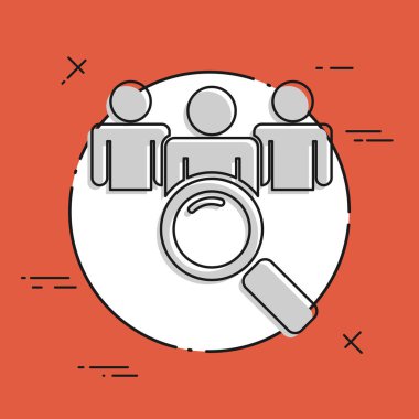 Aranan kişi düz simgesi