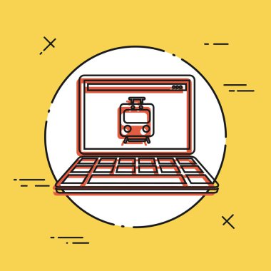 Tren web hizmetleri simgesi