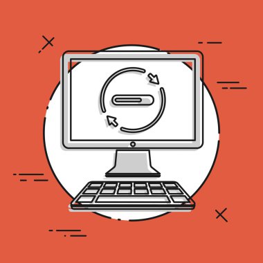 Bar ilerleme bilgisayar kutsal kişilerin resmi