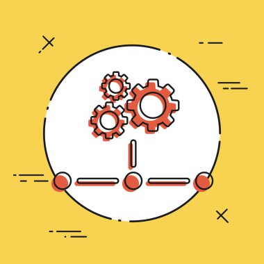 Ağ simgesini - çalışma Dişliler