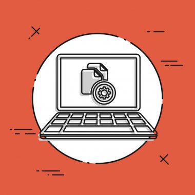 Bilgisayar veri ayarları simgesi