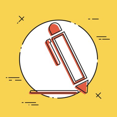 Kalem - düz simgesi