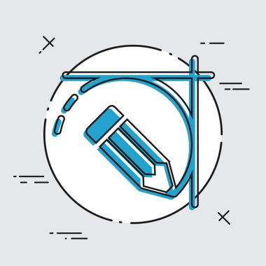 Proje sketch düz simgeler