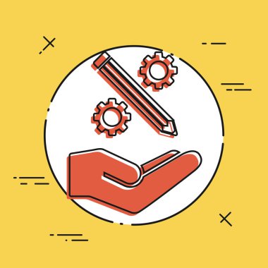 yaratıcı tasarım süreci simgesi