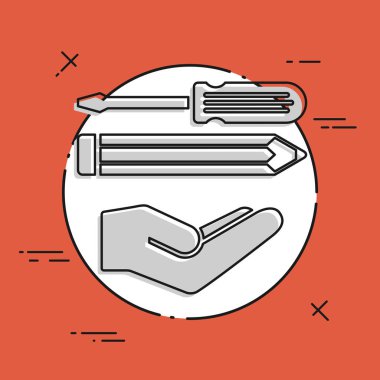 Özel yardım düz simgesi