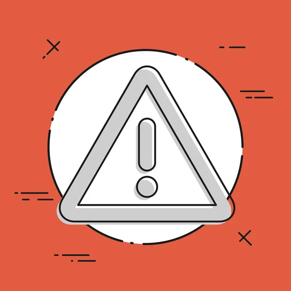 Warning web icon — Stock Vector