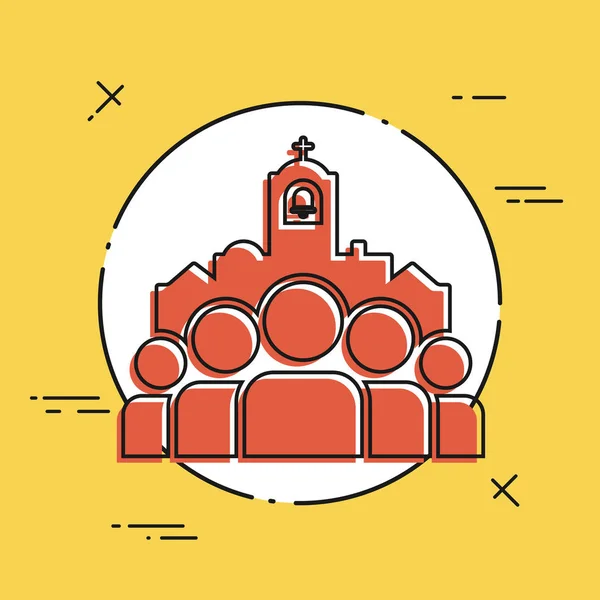 Ikona Wspólnoty Kościoła — Wektor stockowy