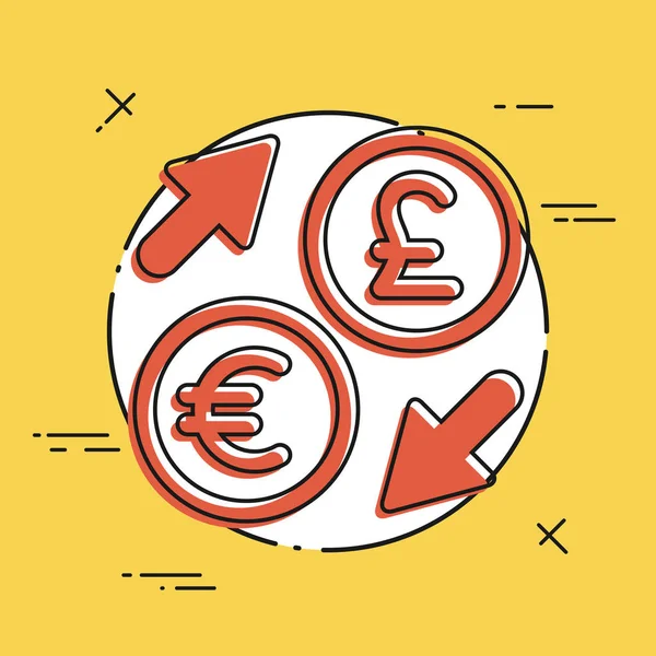 Foreign currency exchange icon — Stock Vector