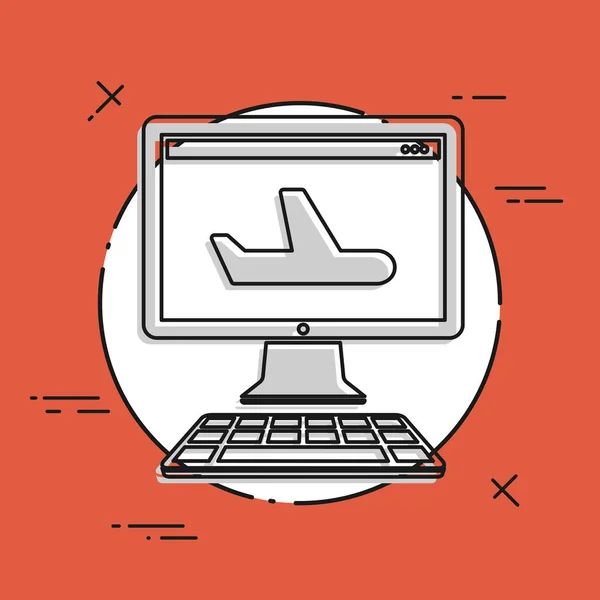 航空公司 web 服务图标 — 图库矢量图片