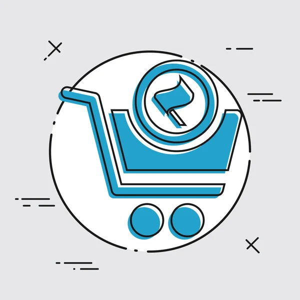 Marcar produto para ícone de lista de compras — Vetor de Stock