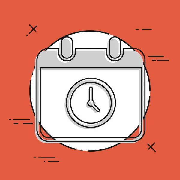 Fecha y hora de la cita icono — Vector de stock