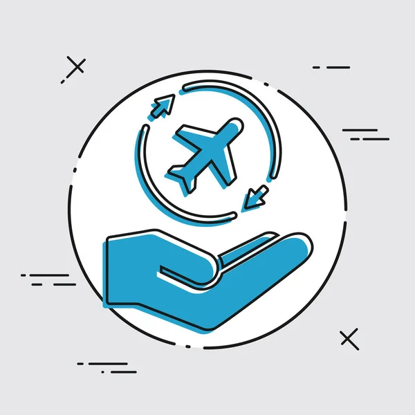 Icono de servicios de aerolínea — Archivo Imágenes Vectoriales