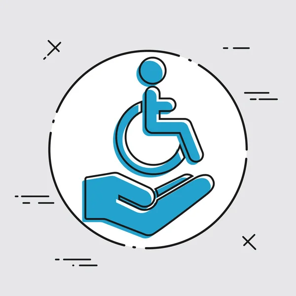 Handicapped Minimal icon — Stock Vector