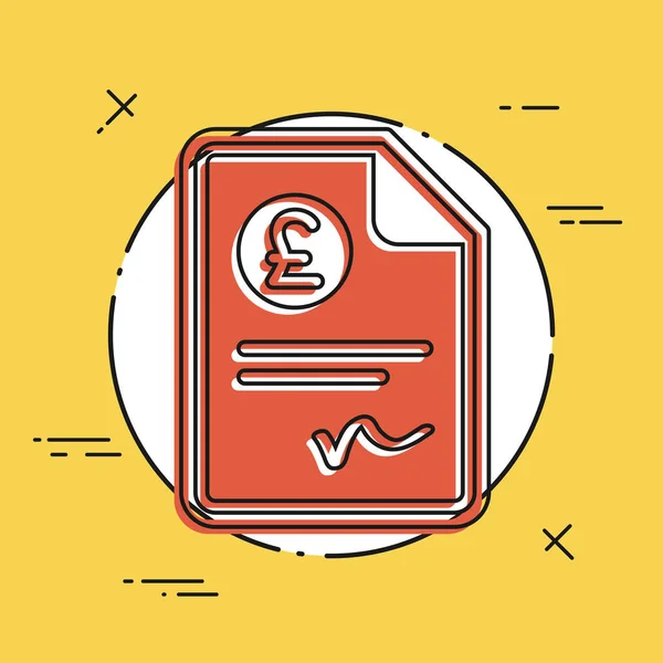 Document de paiement - icône — Image vectorielle