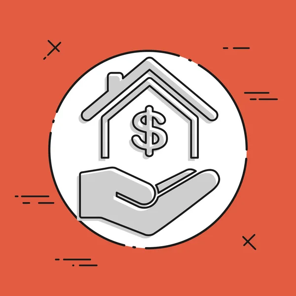 Eigenheimkosten-Symbol — Stockvektor