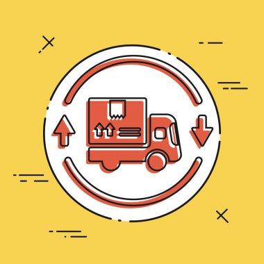 Sabit teslimat hizmeti 24/7 simgesi