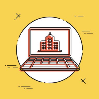 Otel veya ev online simgesini bulun