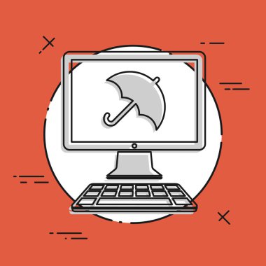 Bilgisayar koruma web simgesi