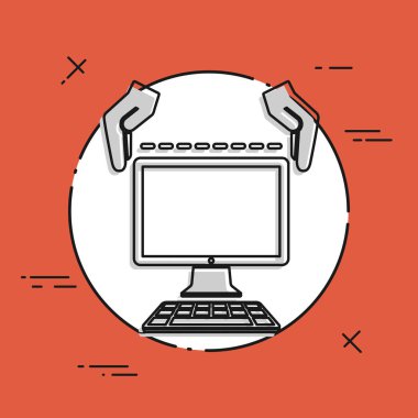 El el simgesi için bilgisayar önlemler 