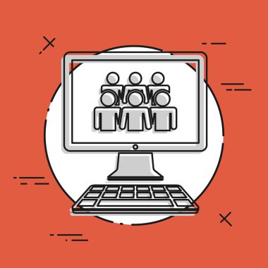 Web sosyal ağ kavramı simgesi