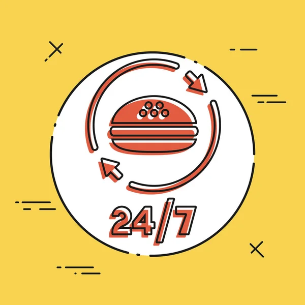 Fast-foood icono de servicio constante — Vector de stock