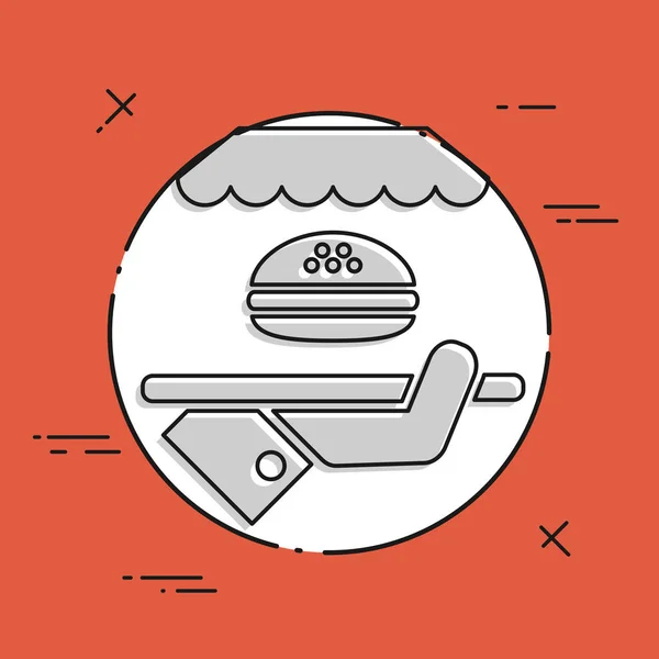 Icône concept Fast-food — Image vectorielle