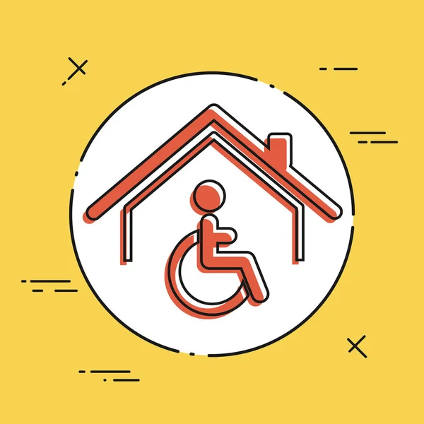 Konut handikap yardım — Stok Vektör