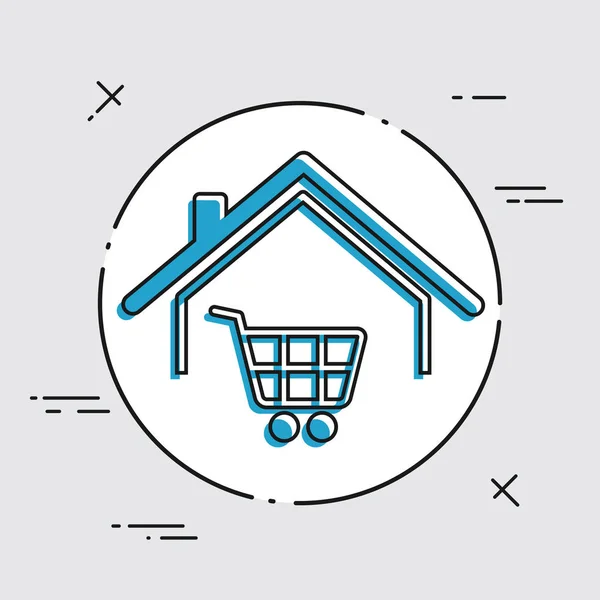 Ícone de compras Web — Vetor de Stock