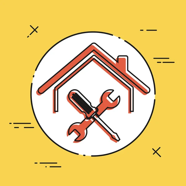 Ev onarım hizmetleri simgesi — Stok Vektör