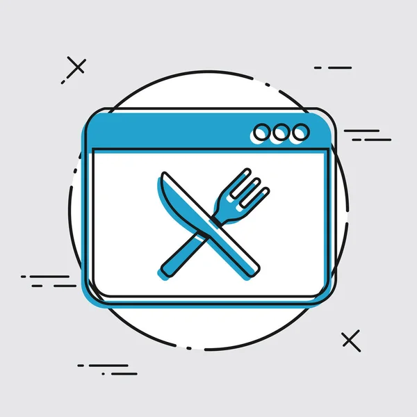 Restaurant service icon — Stock Vector