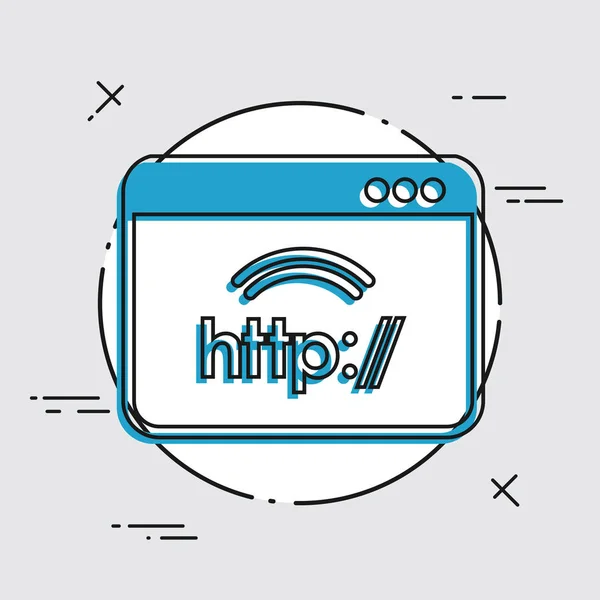 Http web connection icon — Stock Vector