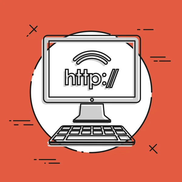 Http web connection icon — Stock Vector