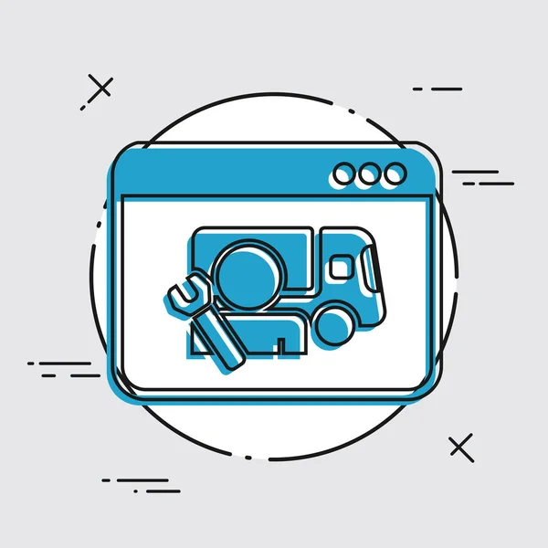 Servizio web di assistenza camion — Vettoriale Stock