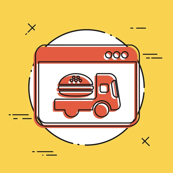 Fast food livraison en ligne — Image vectorielle