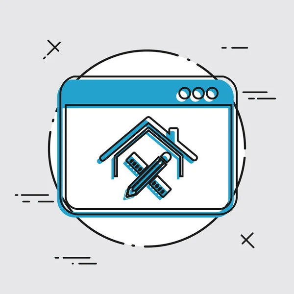 Home design  icon — Stock Vector
