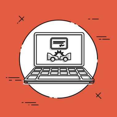 Araba kazasında belge online simgesi
