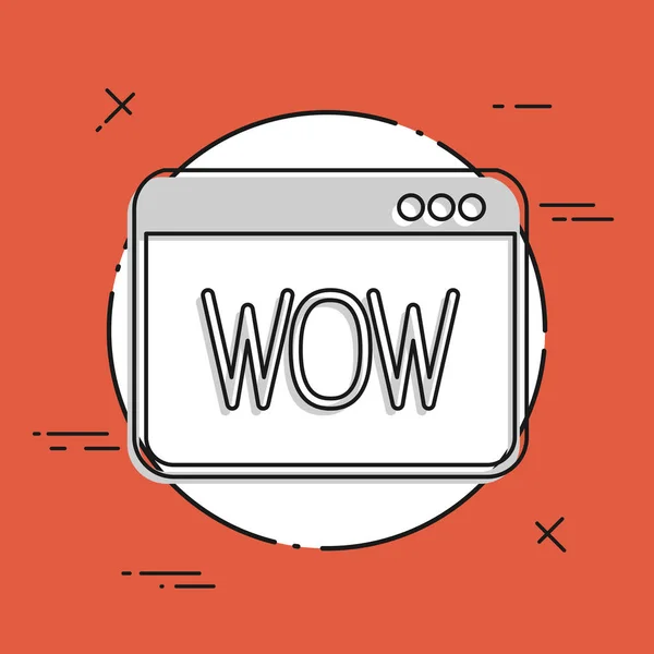 "Wow "icône d'exclamation — Image vectorielle