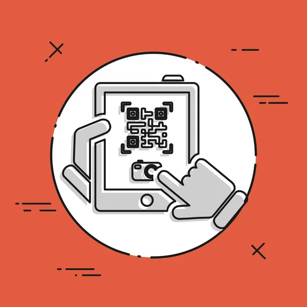 Ícone de código QR — Vetor de Stock