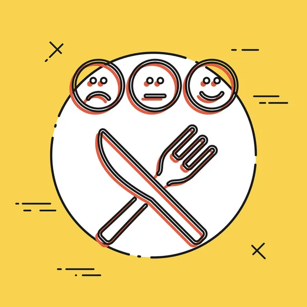 Restaurant rating icon — Stock Vector