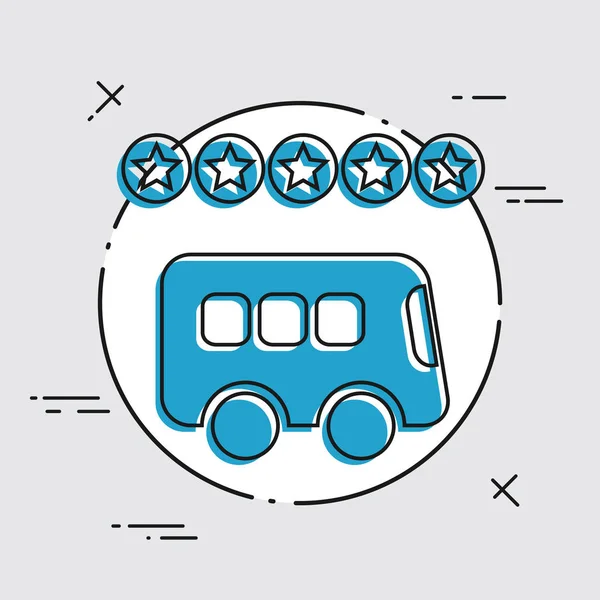 Значок оценки автобуса — стоковый вектор