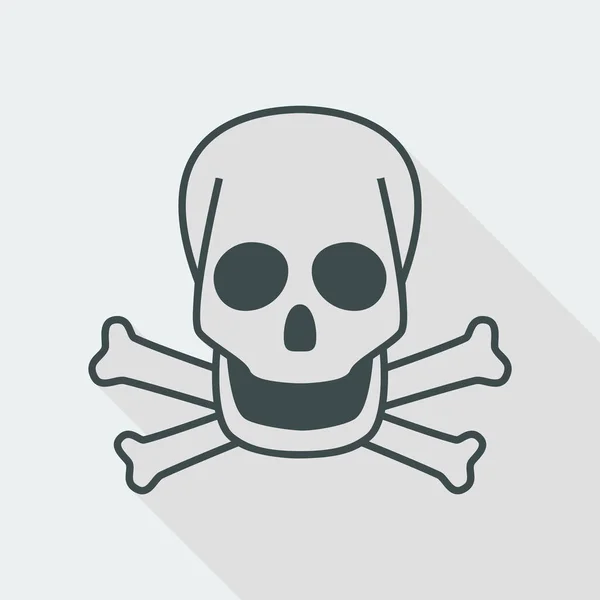 Single risk of death icon — Stock Vector