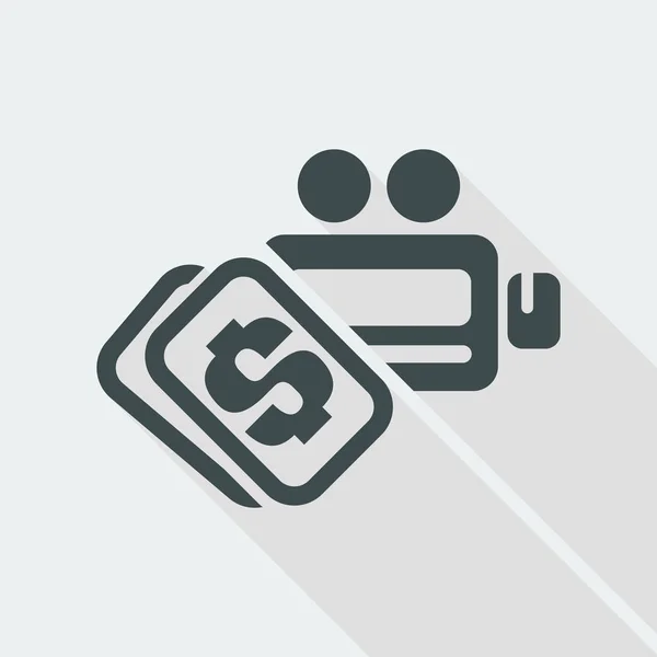 Interne video kosten pictogram — Stockvector