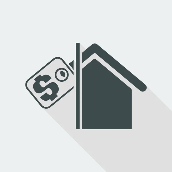 Ilustración vectorial de un único icono inmobiliario aislado — Vector de stock