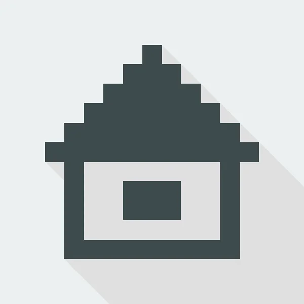 Icona del computer pixel — Vettoriale Stock