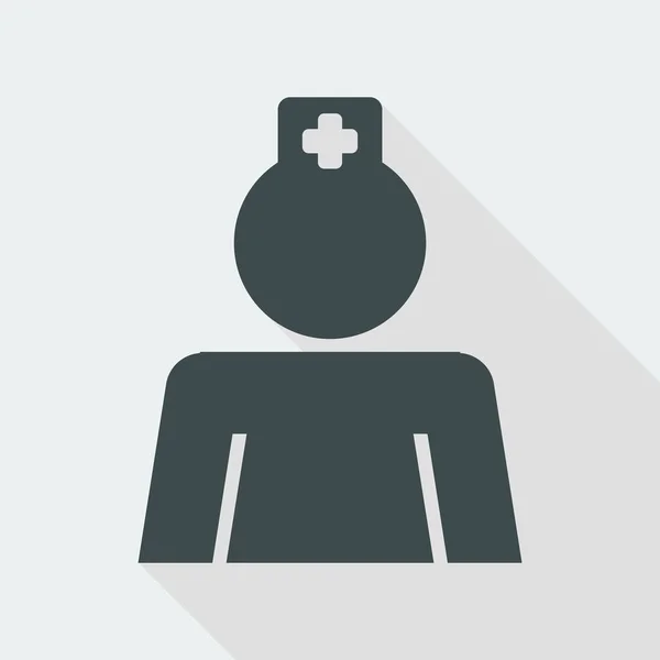 Illustrazione della singola icona dell'infermiera isolata — Vettoriale Stock