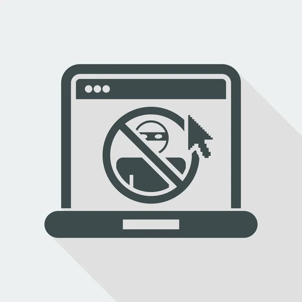 Εικονίδιο προστασία πρόσβασης Web — Διανυσματικό Αρχείο
