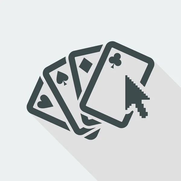 Ikona strony Poker — Wektor stockowy