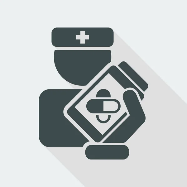 Medische pillen pictogram — Stockvector