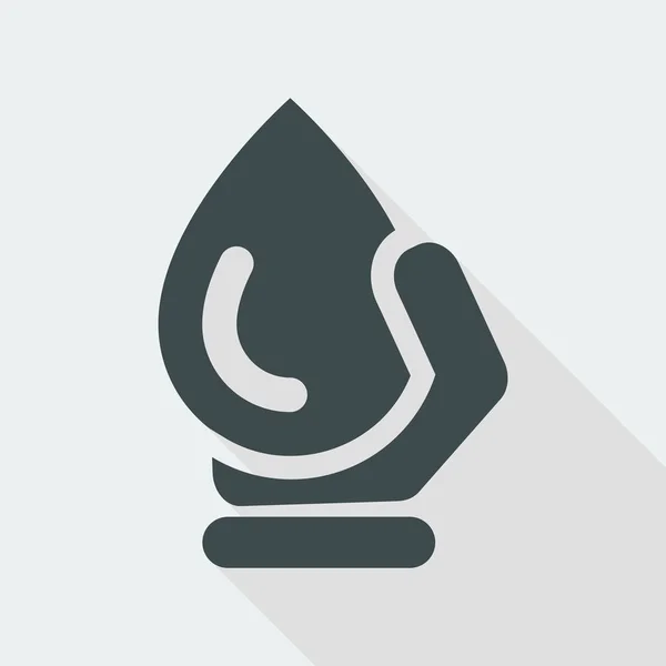 Pictogram waterdruppel — Stockvector