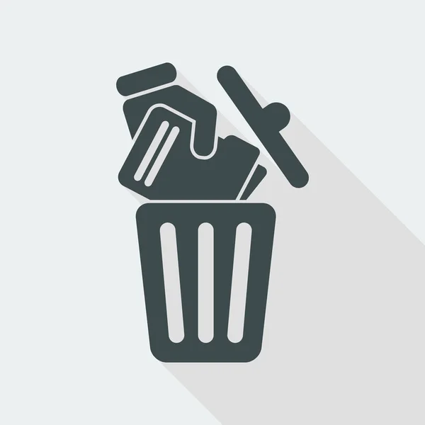 Deleting a document icon — Stock Vector